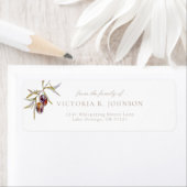 Étiquette Olive Branch Family Funery Adresse de retour (En situation)