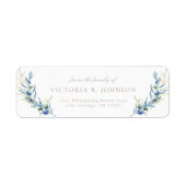 Étiquette Olive Branch Family Funery Adresse de retour (Devant)