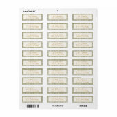 Étiquette Olive En vichy Plaid Christmas Retourner Adresse É (Feuille entière)