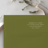 Étiquette Olive Green | Simple Wedding Return Address
