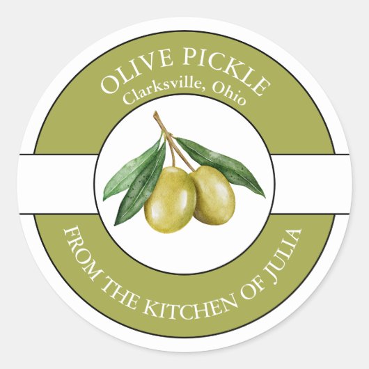 Étiquette Olive Pickle (Devant)