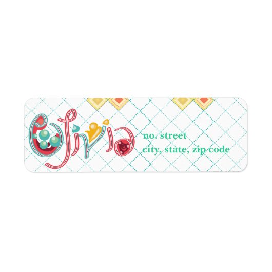 Étiquette Olivia (Devant)