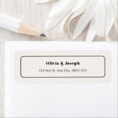 Étiquette OLIVIA Modern Ivory RSVP Adresse de retour (En situation)