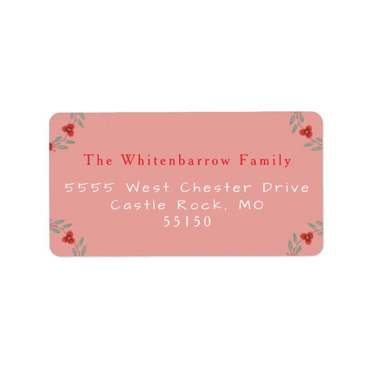 Étiquette 'Om For The Holidays' Yoga and Wreath (Devant)