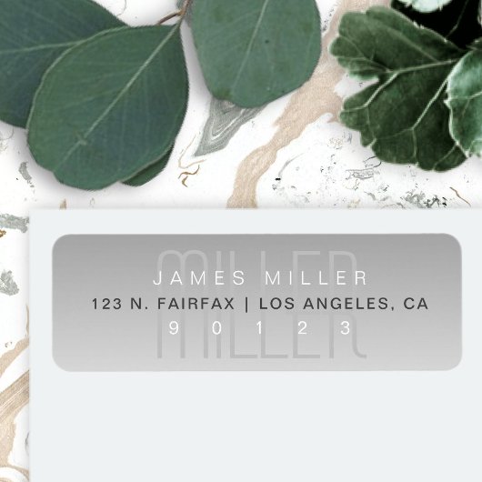 Étiquette Ombre de fond blanc gris moderne unique