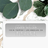 Étiquette Ombre de fond blanc gris moderne unique