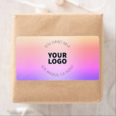 Étiquette Ombre inspirée par le coucher de soleil | Adresse (En situation)