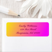 Étiquette Ombre jaune et rose de charme (En situation)