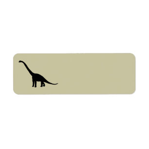 Étiquette Ombre noire Dino de dinosaure de brontosaure