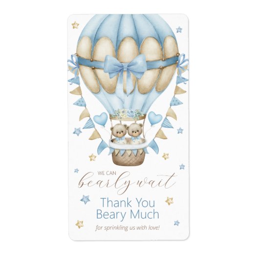 Étiquette On Peut Attendre Deux Garçons Saupoudrer Le Merci (Devant)