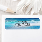 Étiquette Ondes aquarelles (En situation)