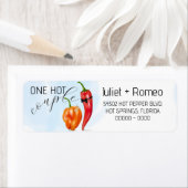 Étiquette One Hot Couple Hot Pepper Wedding (En situation)