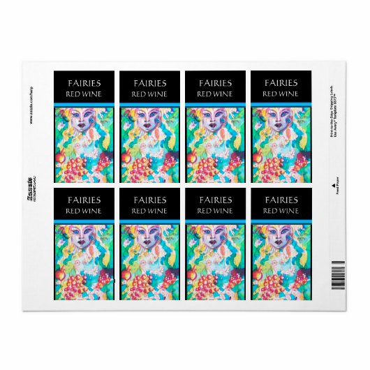 ÉTIQUETTE ONGLET FAIRY GRAPE (Feuille entière)