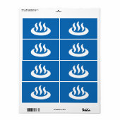 Étiquette Onsen ♨ Hot Spring 温 泉 Japonais (Feuille entière)