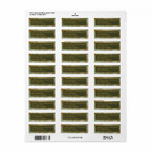 Étiquette Onyx Vert Sauge Luxe (Feuille entière)