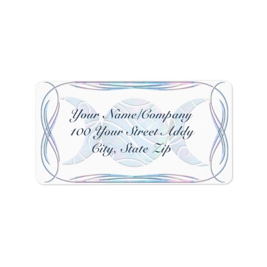 Étiquette Opale triple lune (Devant)