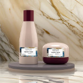 Étiquette Or bleu et marbre blanc