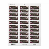 Étiquette Or Chic Diamants Bourguignon Fleurs Bois (Feuille entière)