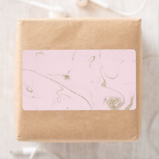 Étiquette Or de luxe et image de marbre (En situation)