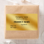 Étiquette Or de luxe métallique (En situation)