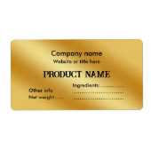Étiquette Or de luxe métallique (Devant)