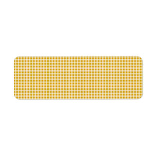 Étiquette Or de récolte et motif blanc de plaid de contrôl