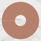 Étiquette or et Terracotta Vin Floral Verre (Dos)