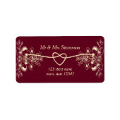 Étiquette Or floral doré de Bourgogne (Devant)