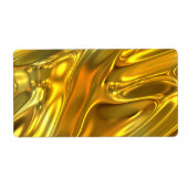 Étiquette Or liquide Abstrait (Devant)