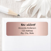 Étiquette or rose nous avons déplacé nouvelle adresse de ret (En situation)