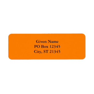 Étiquette Orange