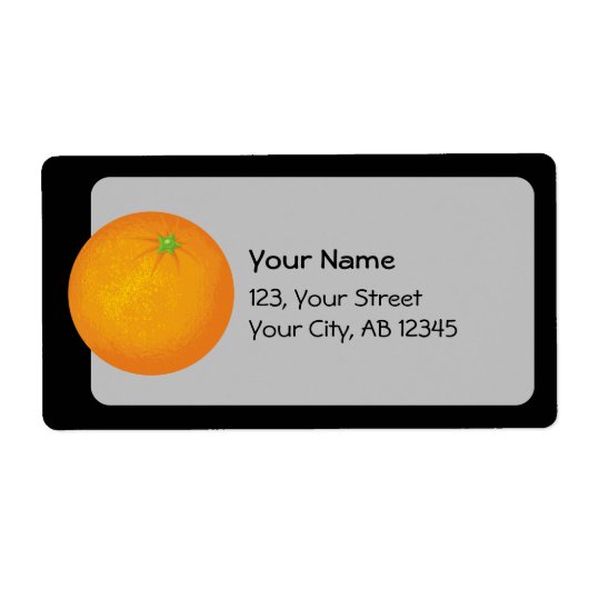 Étiquette Orange (Devant)