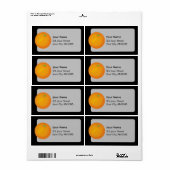 Étiquette Orange (Feuille entière)