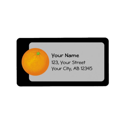 Étiquette Orange (Devant)