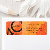 Étiquette Orange 40 Anniversaire de la Décennie (En situation)