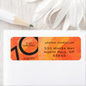 Étiquette Orange 70 Anniversaire de la Décennie (En situation)