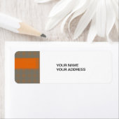 Étiquette Orange Abstrait 3 (En situation)