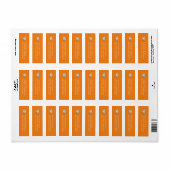 Étiquette Orange and Silver Graduation (Feuille entière)
