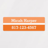 Étiquette orange bloc couleur adhésif moyen rectan (Design 2)