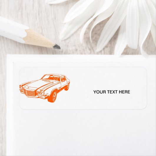 Étiquette Orange Camaro (En situation)