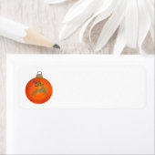 ÉTIQUETTE ORANGE CHRISTMAS BUBBLE (En situation)
