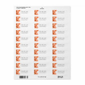 Étiquette Orange Citrus Fruit Adresse de retour (Feuille entière)
