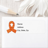 Étiquette Orange Crystal Ribbon Cancer du rein MS Leukemia (En situation)