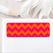 Étiquette Orange et rose zigzag (En situation)