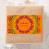 Étiquette Orange Mandala (En situation)