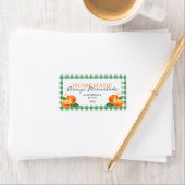Étiquette Orange Marmalade Jar Label Personalized Gingham  (En situation)