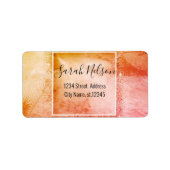 Étiquette orange moderne (Devant)