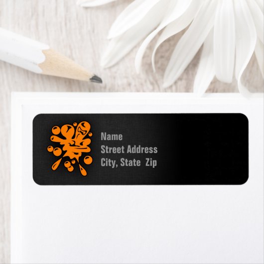 Étiquette Orange Paintball (En situation)