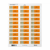 Étiquette Orange plaqué dégradé (Feuille entière)