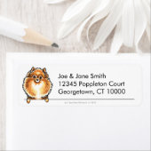 Étiquette Orange Poméranien propre et simple (En situation)